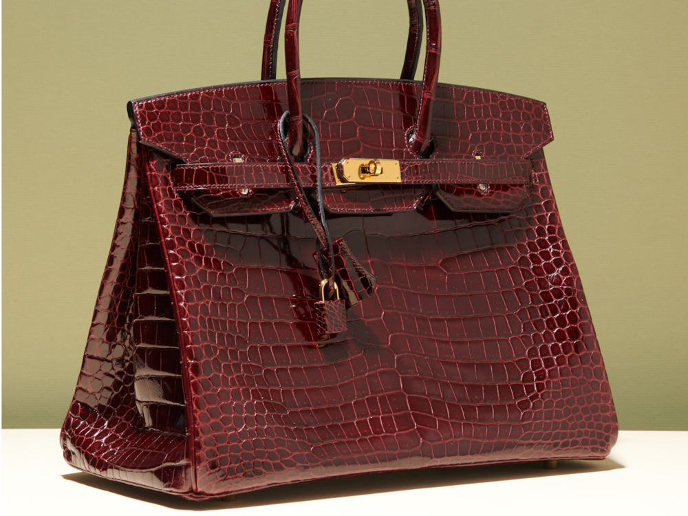 Hermes exceptional collection shiny best sale rouge h porosus crocodile