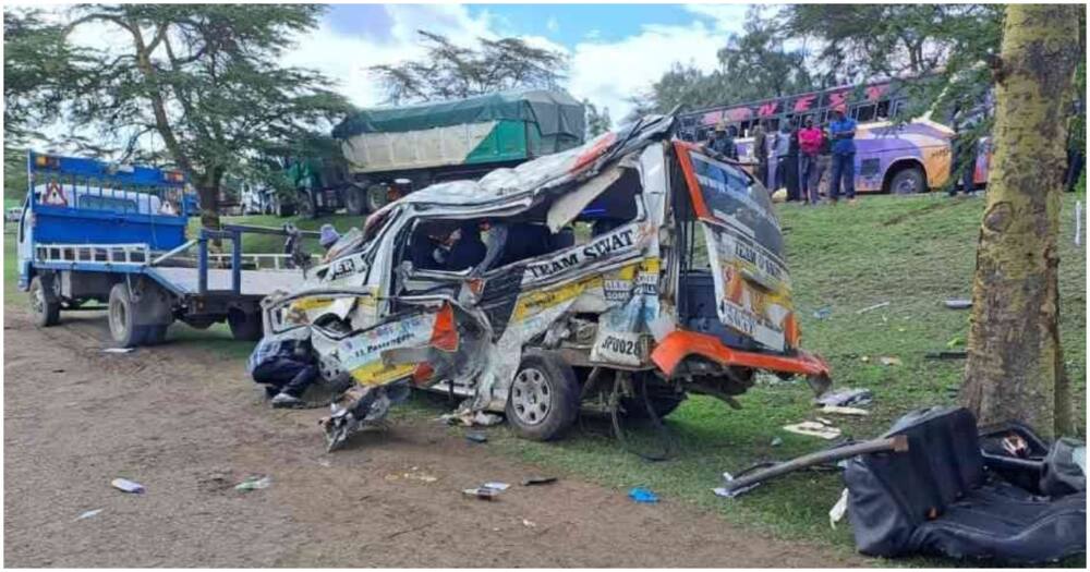 Accident in Naivasha. Photo: Ma3 Route.