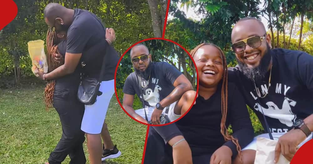 Karen Nyamu's baby daddy DJ Saint took his daughter out and gave a glimpse of their fun sessions.