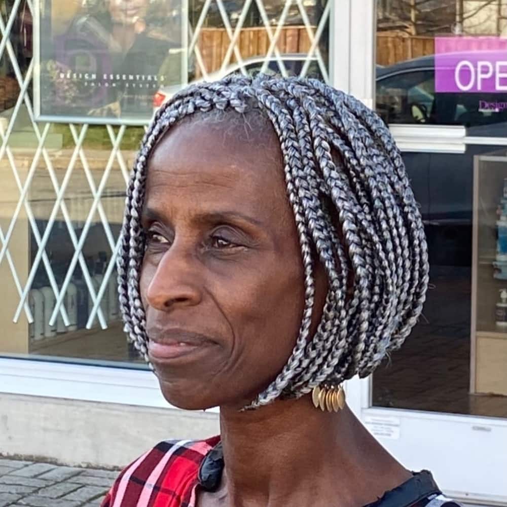 20 best grey hair braids for over 60 years old black women 
