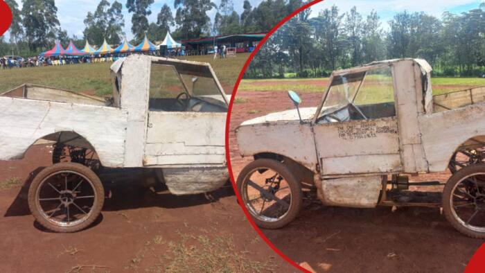 Homa Bay Man Showcases Car He's Built for 24 Years During Mashujaa Day Celebrations