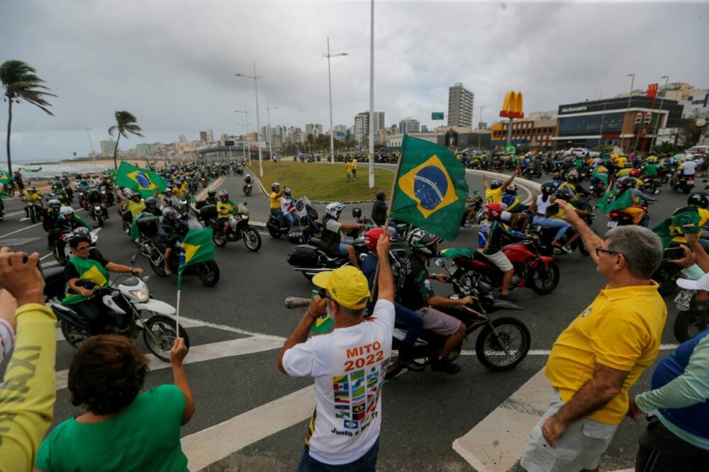 Jair Bolsonaro, 67, has not avoided crowds on the campaign trail