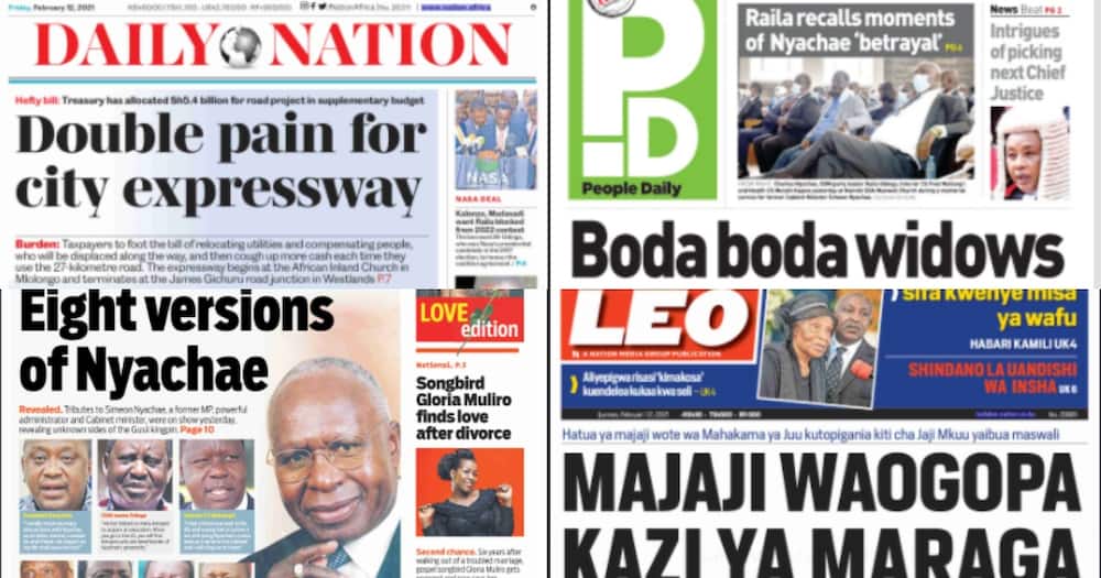 Kenyan newspapers review for February 12: William Ruto's allies outline plans to exit Jubilee