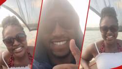 Waihiga Mwaura, Wife Joyce Omondi Display Couple Goals During Fun Boat Ride: "Island Living"