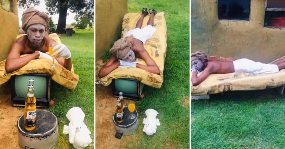 Mzansi man creates homemade spa in his backyard