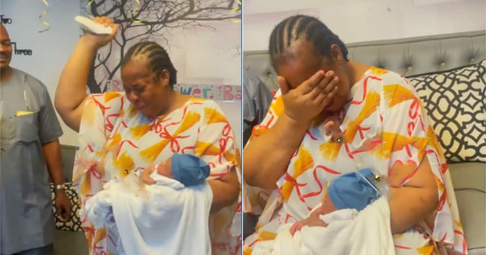 Emotions Run High As 50-Year-Old Lady, Husband Welcome First Child: "He Has Made All Things Beautiful"