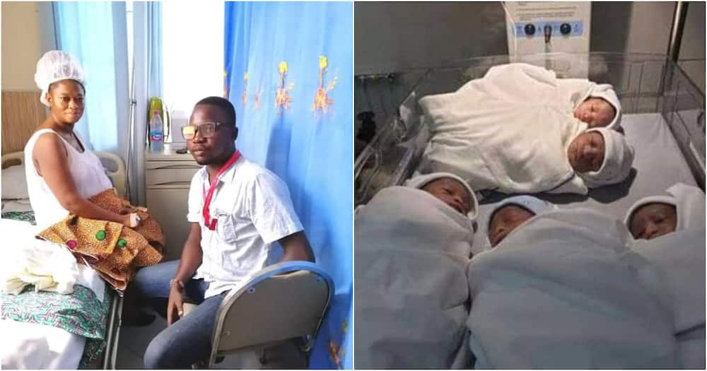 woman delivers quintuplets