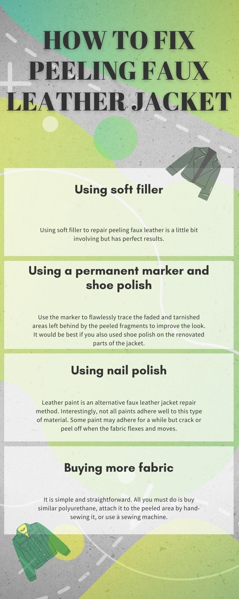 How to fix peeling faux leather jacket - Tuko.co.ke