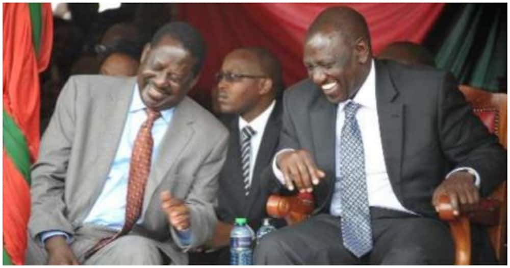 Ruto and Raila in a past event.