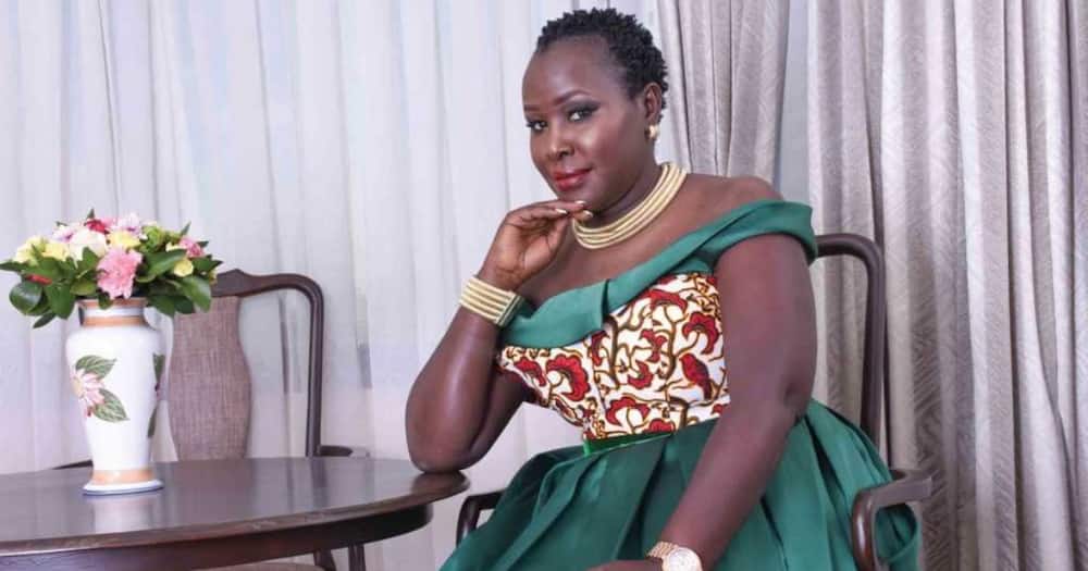 Emmy Kosgei also received a cake and other presents from her hubby.