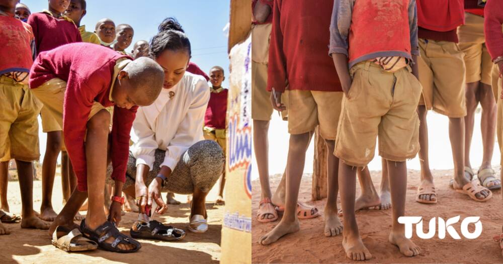 Grace Wanene: Meet ex-model who provides needy pupils with "growing shoes"