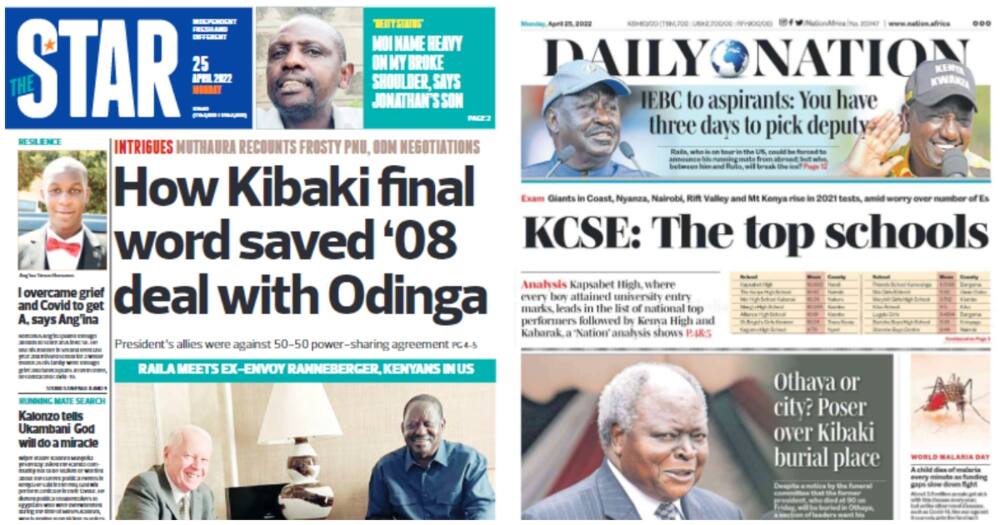 Kenyan Newspapers Review For April 25: Collins Kibet said he is yet to get a shared of his father's estate valued at KSh 70 billion.