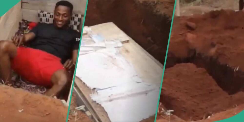 Man begins adventure inside coffin, video goes viral