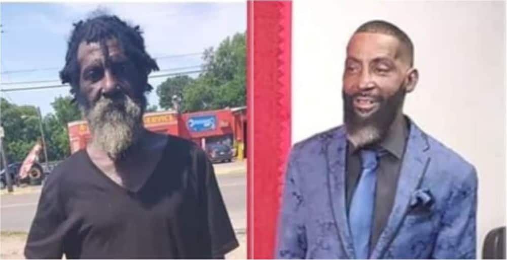 PHOTOS: Homeless man receives complete transformation after kind barber gives him free haircut