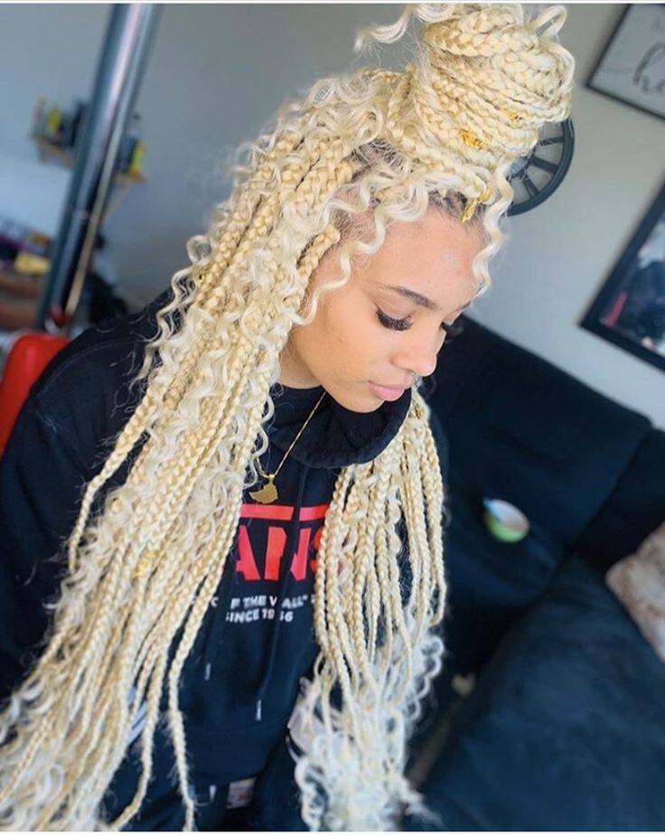 20 bohemian box braids styles for long, medium, and short hair