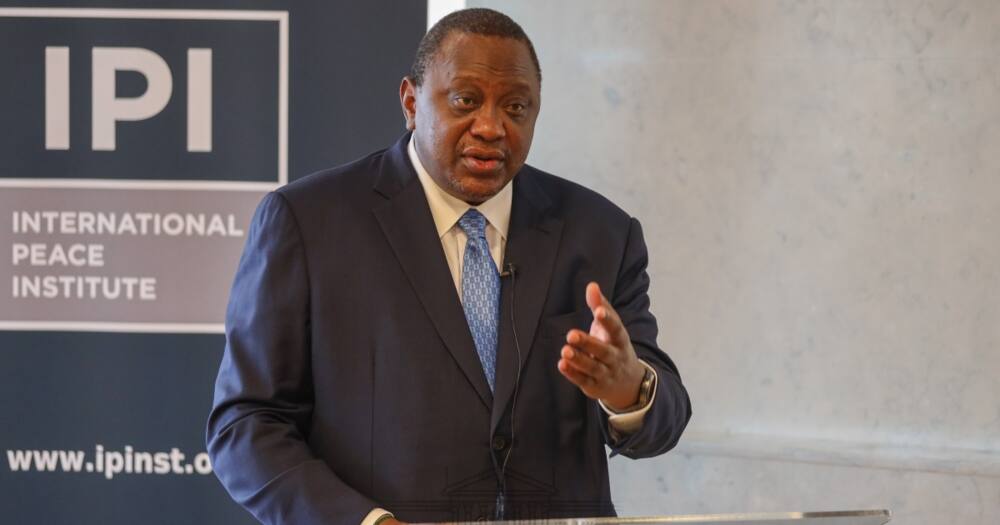 Uhuru Kenyatta addressing UN members.