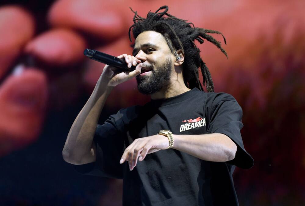 J. Cole performs during the 2023 Dreamville Music festival at Dorothea Dix Park
