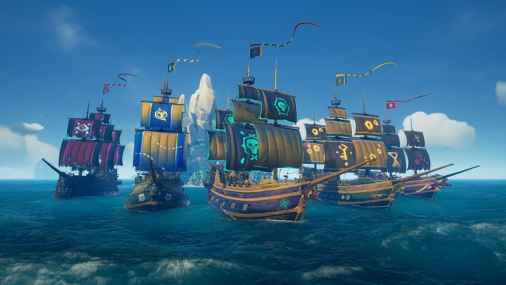 A ship in Sea of Thieves