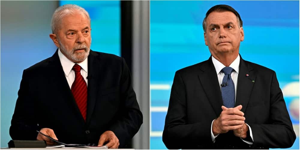 Brazilian President Jair Bolsonaro (R) remains in office until January 1, 2023, when he will be replaced by leftist rival Lula Inacio Lula da Silva (L)