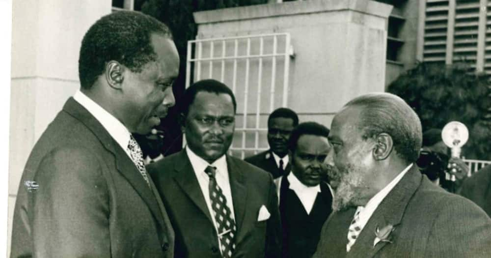 Daniel Moi and Jomo Kenyatta: Photo: OPLM Kenya.