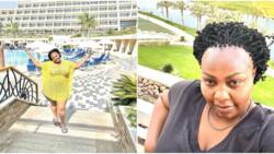 Millicent Omanga Relishes Vacation at Fancy Restaurant, Shares Poolside Photos: "Produce Joy"