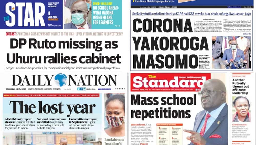 Kenyan newspapers review for July 8: Uhuru says claims he plans to fire some CSs is a creation of the media