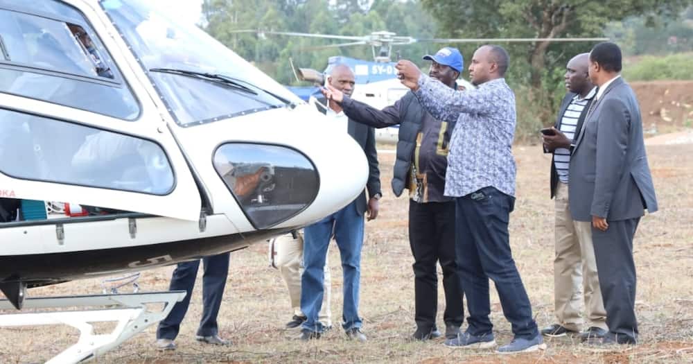 Raila Odinga and other Azimio la Umoja leaders at the scene.