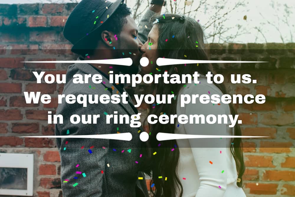 Engagement invitation message