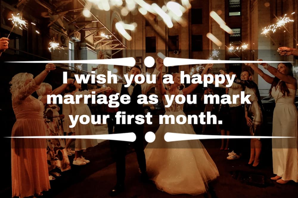 Happy one-month anniversary wishes for a couple