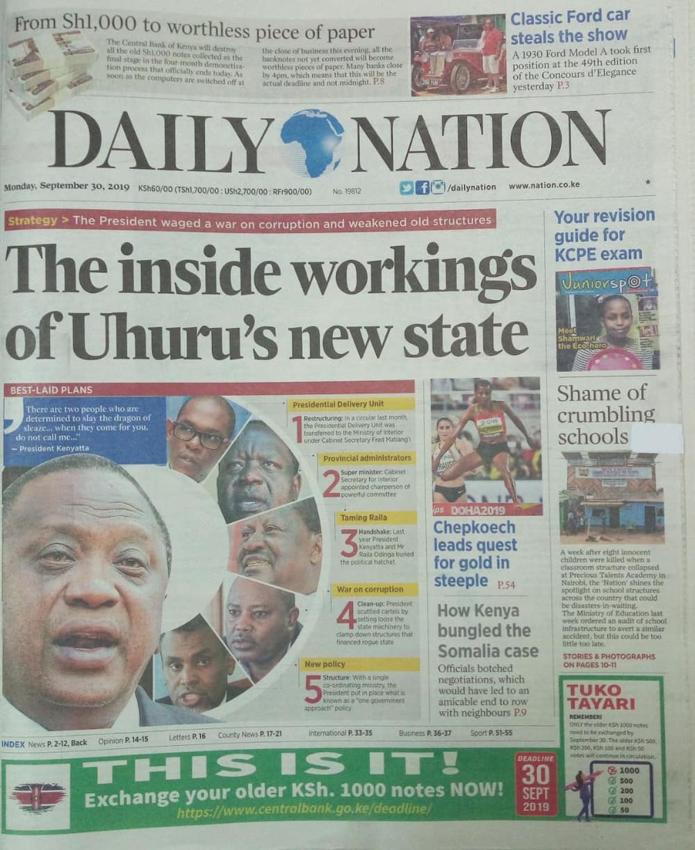 Kenyan newspapers review for September 30: Kenyans to secure licences before holding harambees if new bill becomes law