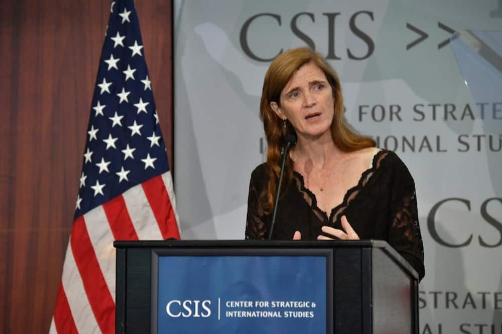 Samantha Power, administrator of the US Agency for International Development (USAID), speaks at the Center for Strategic and International Studies about food insecurity