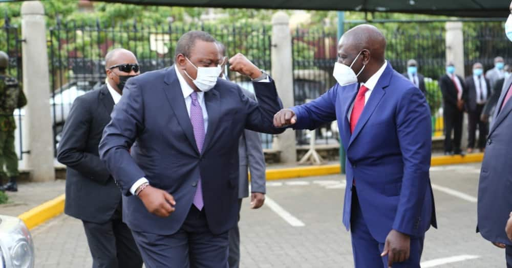 President Uhuru Kenyatta (r) and William Ruto. Photo: William Ruto.