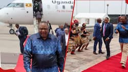 Kenyans Raise Concerns after Uhuru Kenyatta Boards Ugandan Airlines to DR Congo