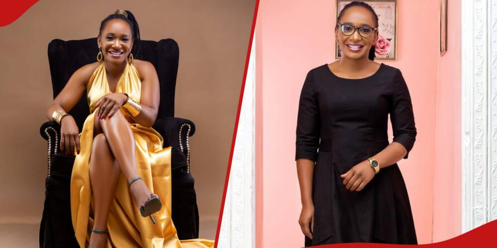 Diana Makokha (pictured in both frames) is a newspaper columnist and radio presenter at Sulwe FM.