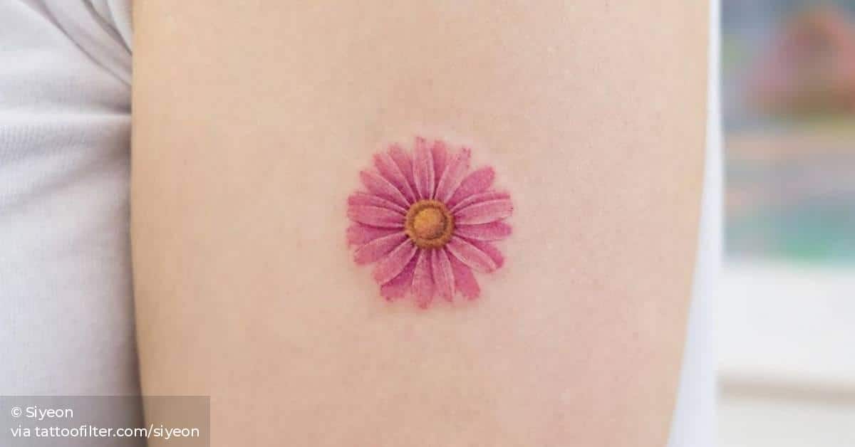 Daisy Line Flower Temporary Tattoo - Etsy