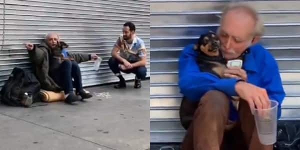 Photographer posed for a shot with a homeless man, sold the photo and returned with the money