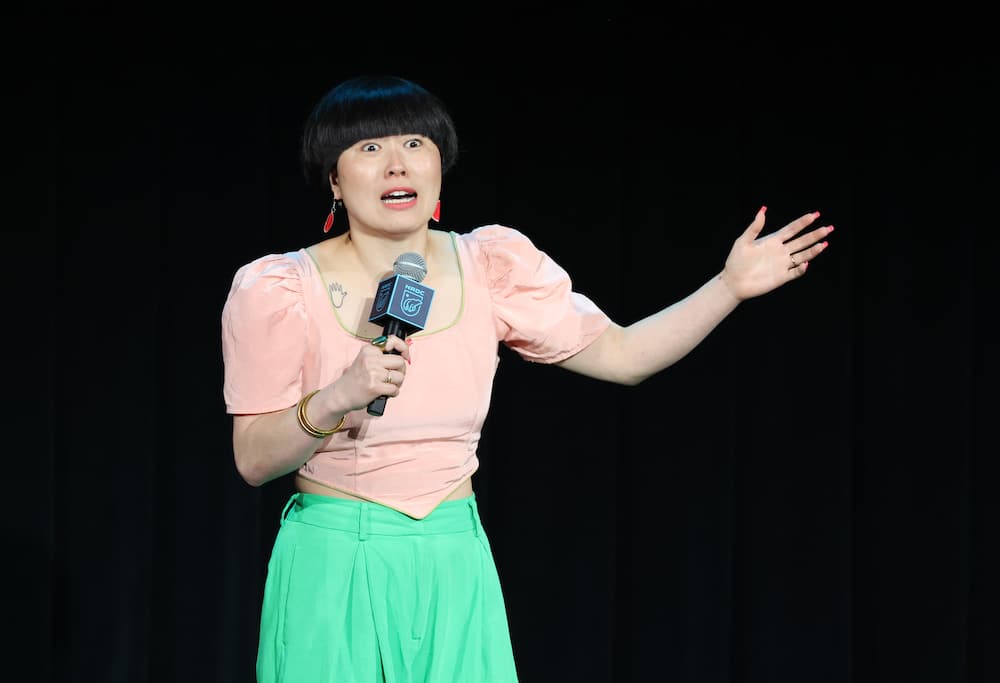 Atsuko Okatsuka performs onstage at Netflix Is A Joke Fest Presents Nick Offerman & Friends Vs Climate Crisis