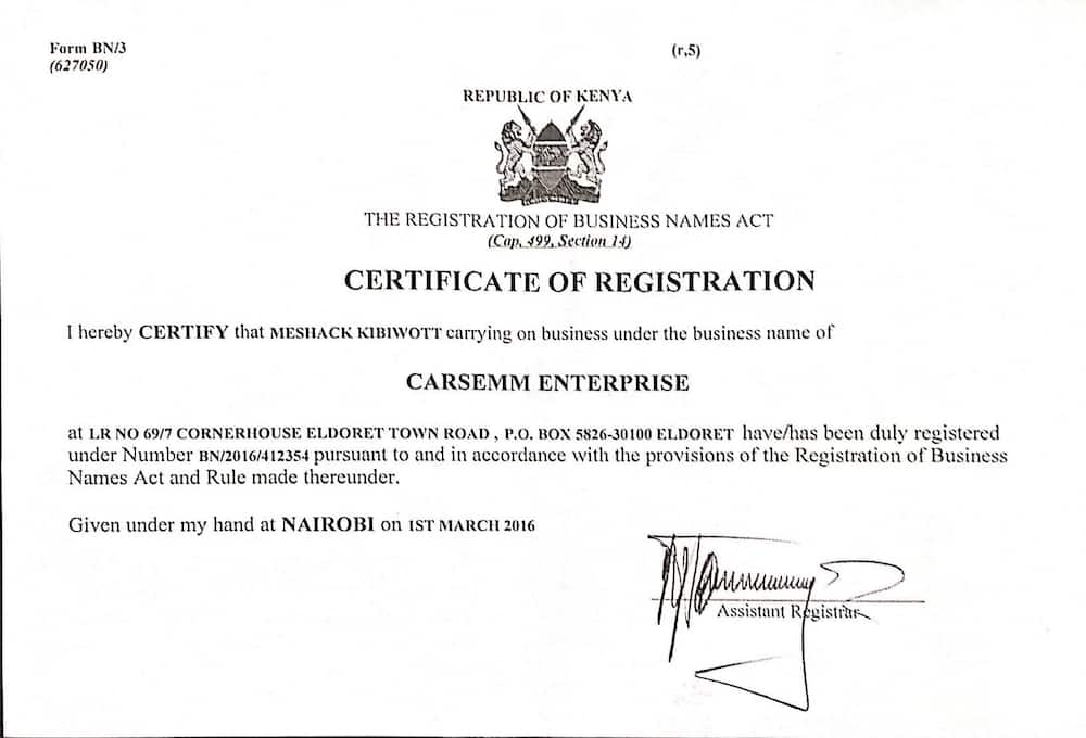 How to check if a company is registered in Kenya
