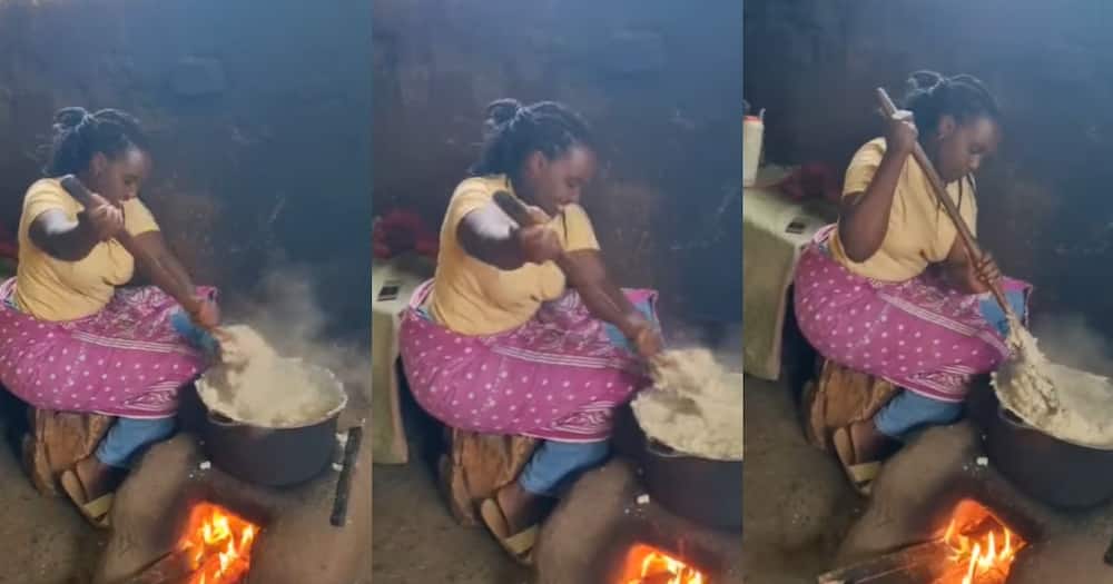 Netizens hypnotised by Nikita Kering's ugali cooking skills.