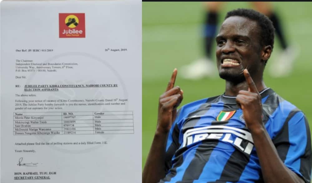 Jubilee SG Raphael Tuju dismisses claims footballer McDconald Mariga among party nominees for Kibra poll