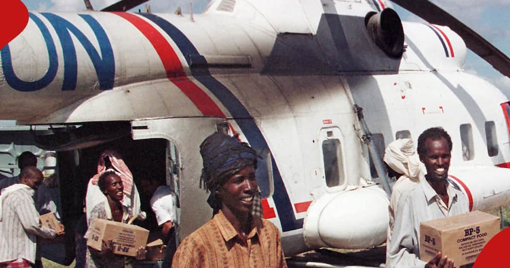 UN helicopter in Somalia
