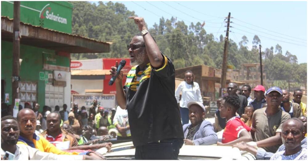 Senator Mithika Linturi in a political rally in Meru. Photo: Mithika Linturi.