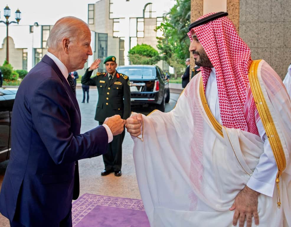 US President Joe Biden traveled to Saudi Arabia in July 2022 and met Crown Prince Mohammed bin Salman, despite vowing to make the kingdom an international 'pariah' following the murder of journalist Jamal Khashoggi