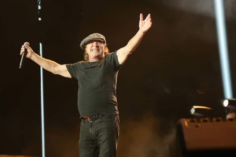Brian Johnson of AC/DC at the Power Trip music festival at Empire Polo Club on October 07, 2023 in Indio, California.