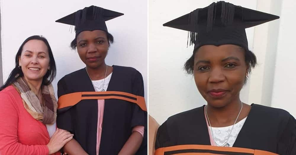 Woman celebrates house help who graduated with degree in psychology ...