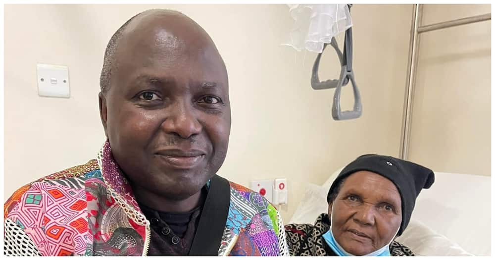 Lawyer Donald B Kipkorir with his mother.