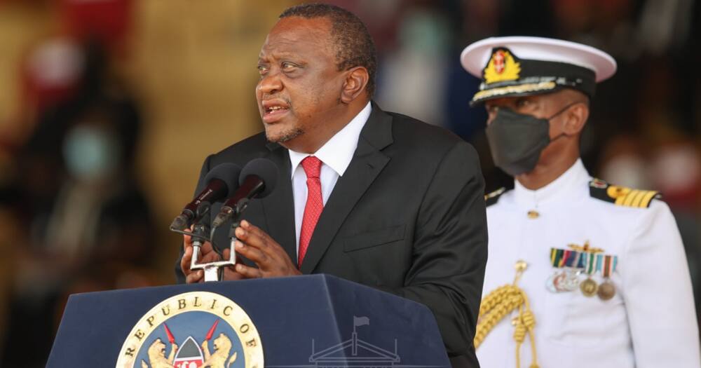 President Uhuru Kenyatta during Mashujaa Day event in Kirinyaga on October 20.