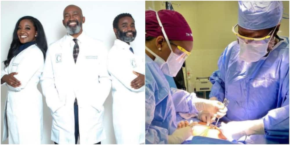 Brother and sister who are surgeons operate on a patient together