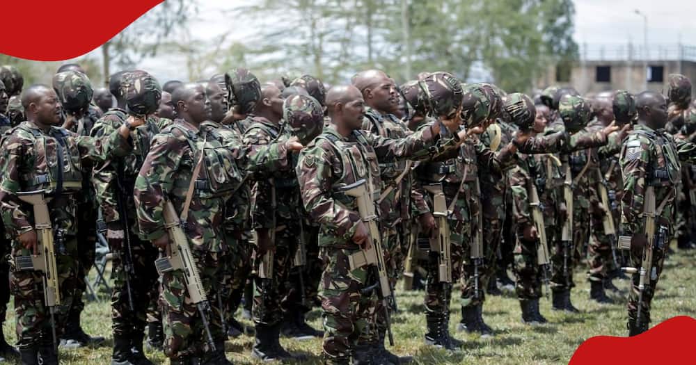 Kenya Defence Forces soldiers during a past parade.