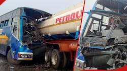 Kiambu: 2 Killed, 10 Injured as Bus Rams into Fuel Tanker in Kikuyu